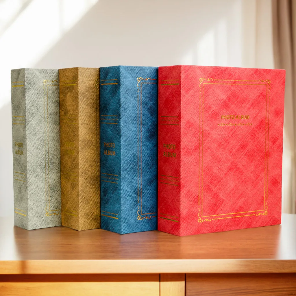 Un álbum de fotos de papel exquisito de 6 pulgadas y 200 hojas con exquisita artesanía es adecuado para recuerdos de viaje, recuerdos preciados.