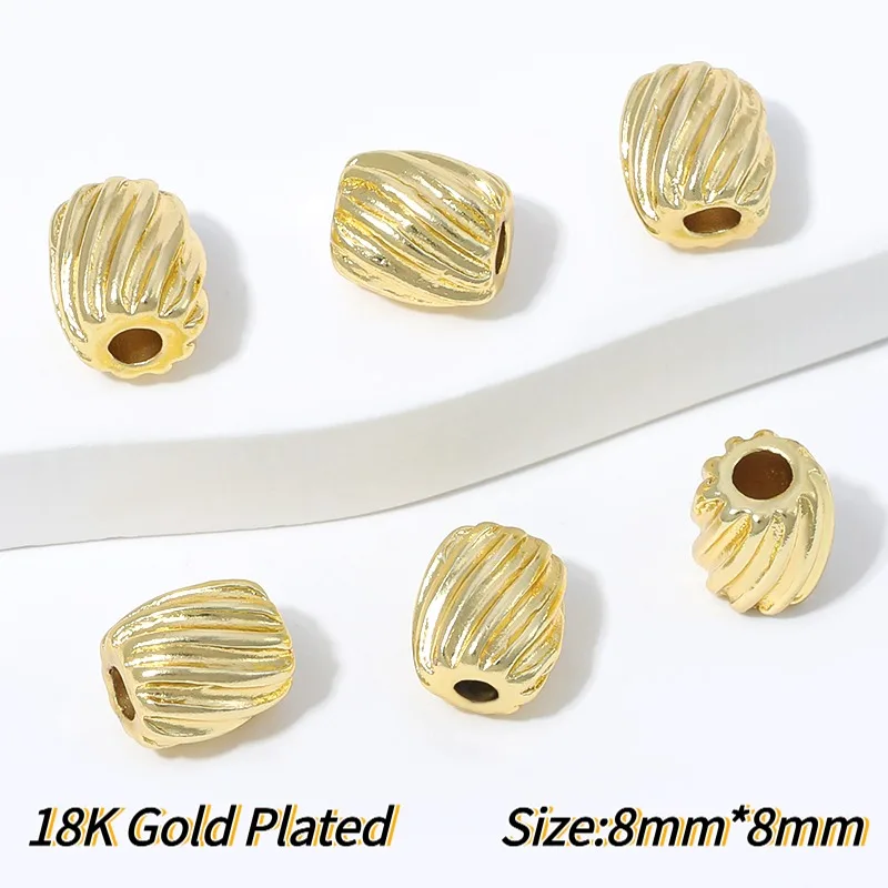 18K vergoldeter Messing-Ring mit gedrehtem Seilmuster, geschlossener Ring, Zubehör für DIY-Schmuckherstellung, Verbinder, hochwertige Schmuckkomponenten – Detail 39