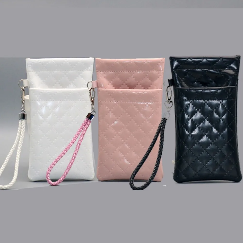 Portable Double-layer Sunglasses Storage Bag PU Leather High-end Glasses Bag Waterproof Eyeglasses Pouch