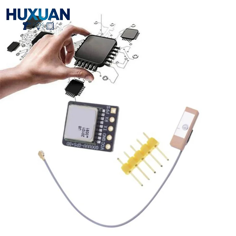 Module de positionnement GPS haute précision à faible consommation d'énergie avec connecteurs d'antenne pour drones DIY et appareils IoT