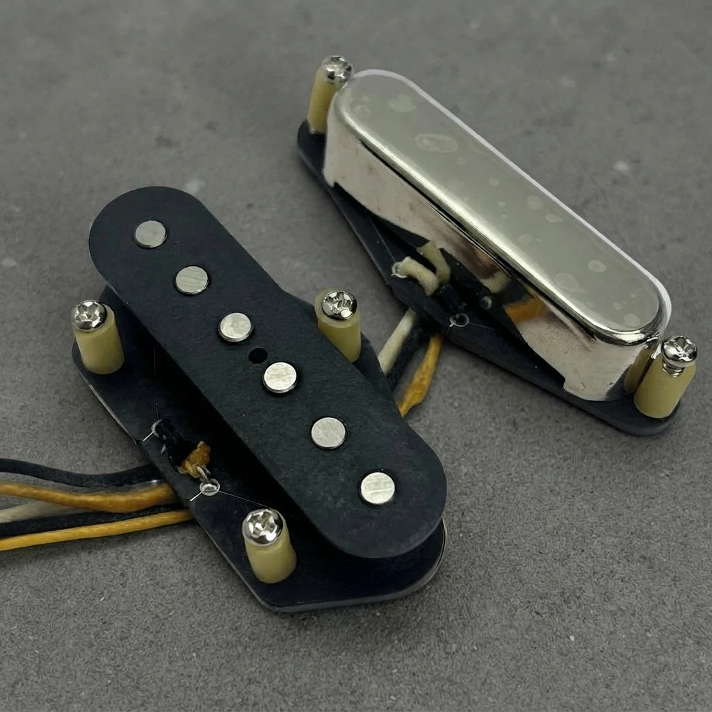 Alnico 5 TL Bridge Pickup, Texas Classic Tone, Flat Pole or Staggered Pole, High Output, Mounting Screws for Electric Guitars