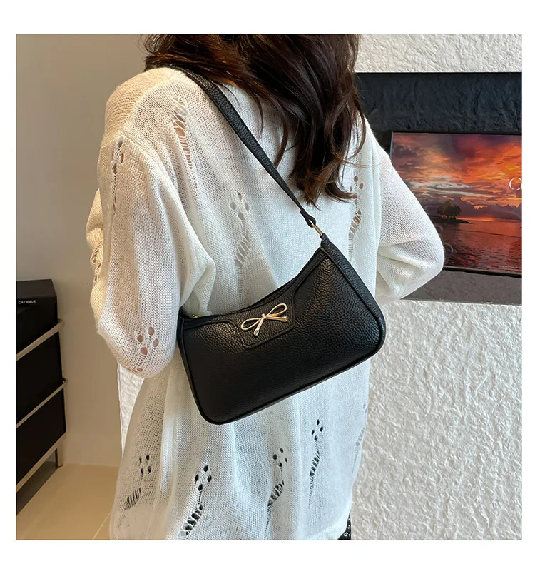 Neu eingetroffene Damen-Umhängetasche mit Schleifendesign, modische, individuelle Pendeltasche – Detail 12