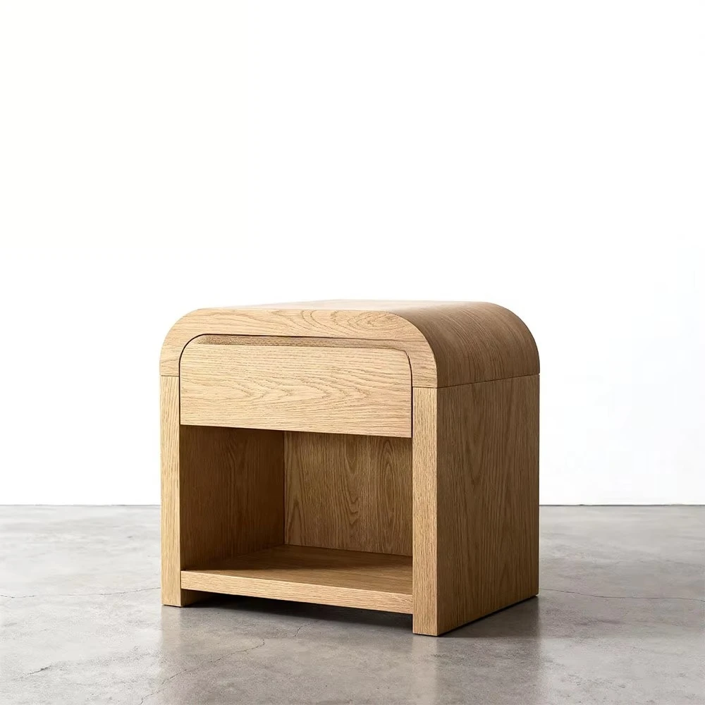 JX-Modern Luxury Mid Century Modern Solid Wood Nightstands Bed Sidetable Durable Hotel Bedroom Furniture(
