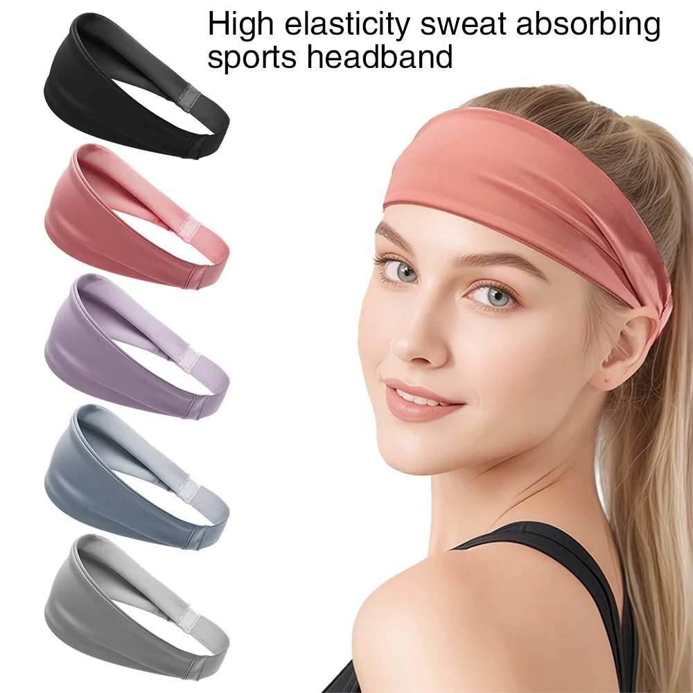 

Outdoor Sports Absorbent Headband Elastic Yoga Running Basketball Sweat Hair Tie