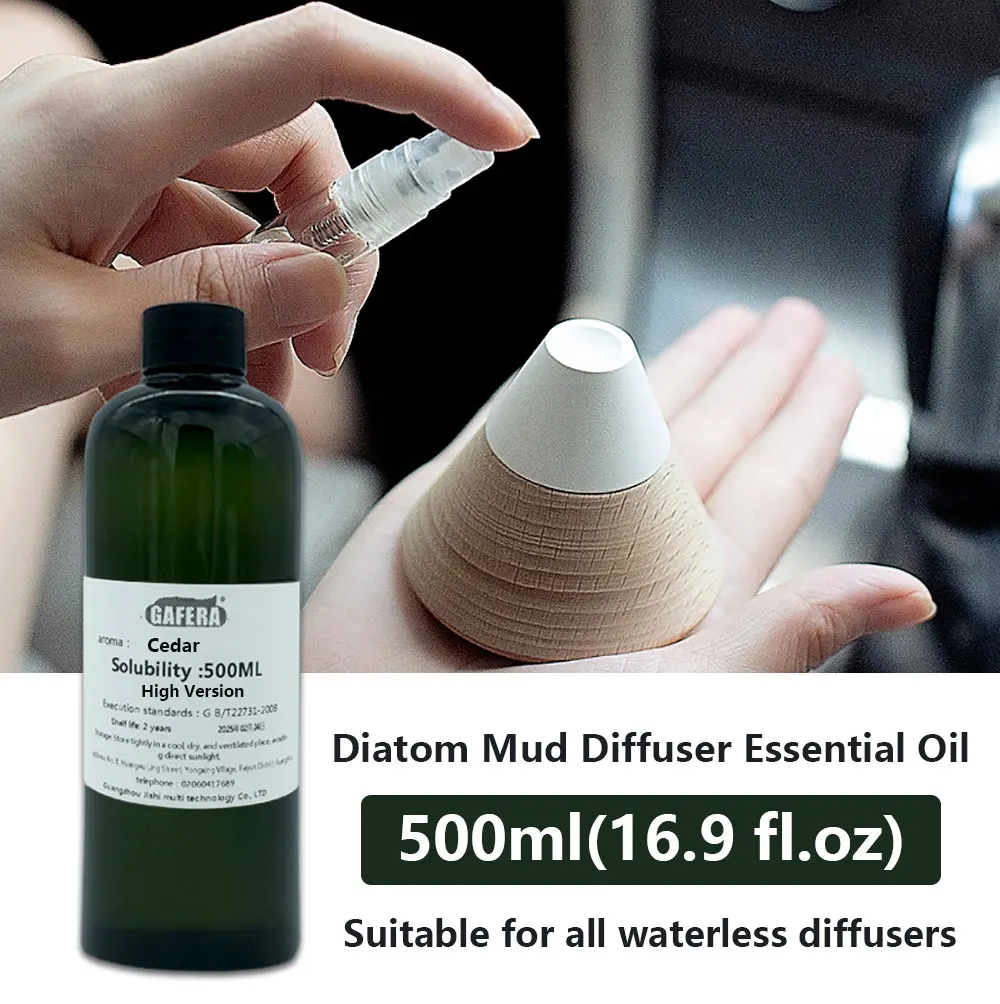 

GAFERA 500ml (16.9 fl.oz) Diatom Mud Diffuser Essential Oils- Hotel Fragrance Diffuser Refill Liquid,For All Waterless Diffusers