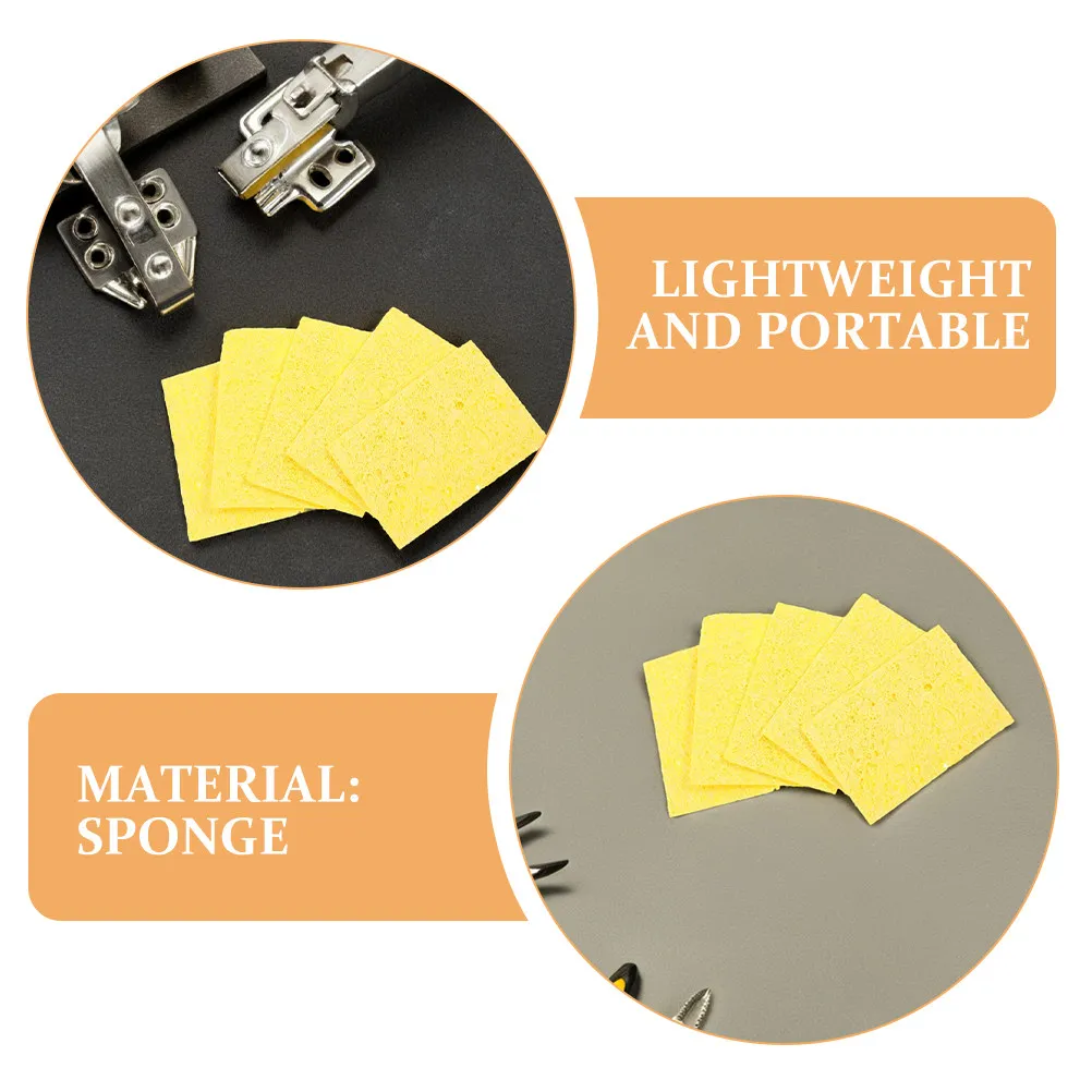 10Pcs Compact Square Solder Sponge Pad Lightweight Portable for Electric Soldering Iron Tip Cleaning Soldering Tools Tip Cleaner