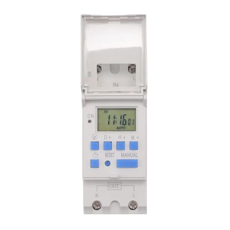 TOMZN Din Rail 2 Wire Weekly 7 Days Programmable Digital TIME SWITCH Relay Timer Control Time Relay AC 220V 30A-A74P