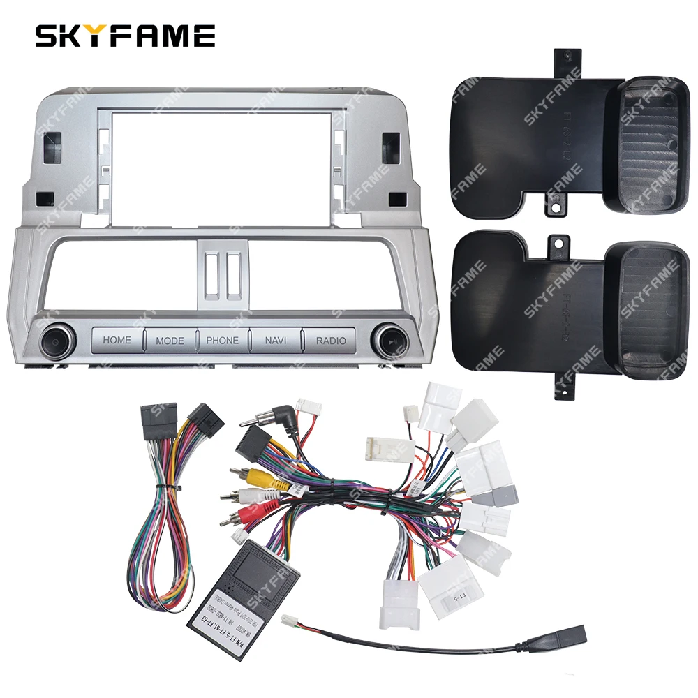 SKYFAME 12.3 Inch Car Frame Fascia Adapter Canbus Box Decoder Android Radio Dash Fitting Panel Kit For Toyota Prado