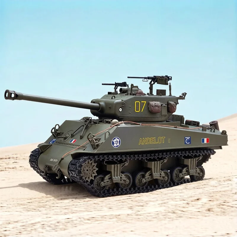 New Rc Battle Tank Wwii Us M4A3 Sherman Full Metal 1 16 Scale 2 4Ghz Remote Control Military Model For Adult Hobby Collectors