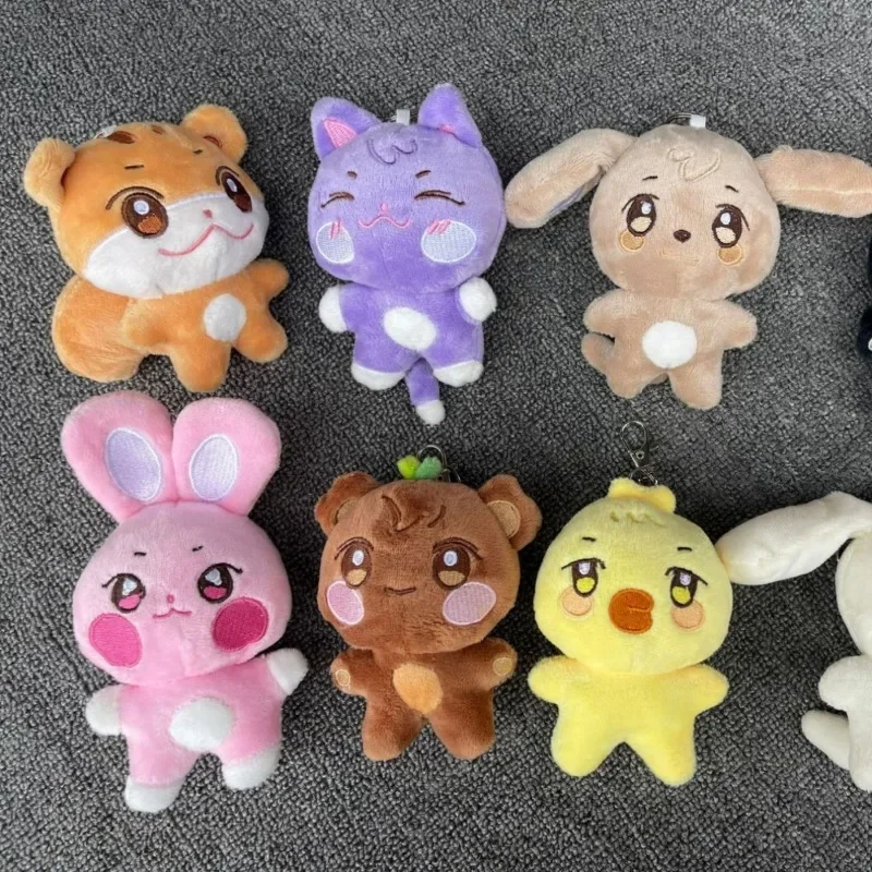 Kpop ATEEZ ANITEEZ Plush Toys Hongjoong Seonghwa Yunho Yeosang San Mingi Wooyoung Jongho Kawaii Cartoon Animal Plushie Keychain