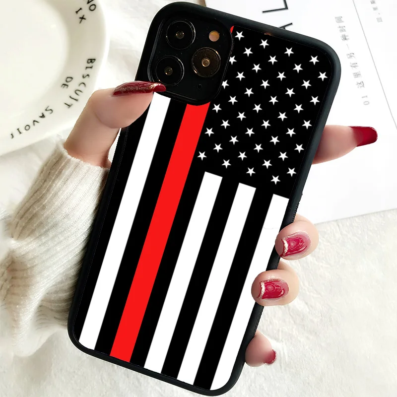 5 5S SE 2020 Phone Cover Case for iPhone 6 6S 7 8 PLUS X XS XR 11 12 13 MINI 14 PRO MAX Rubber American Flag Statue of Liberty