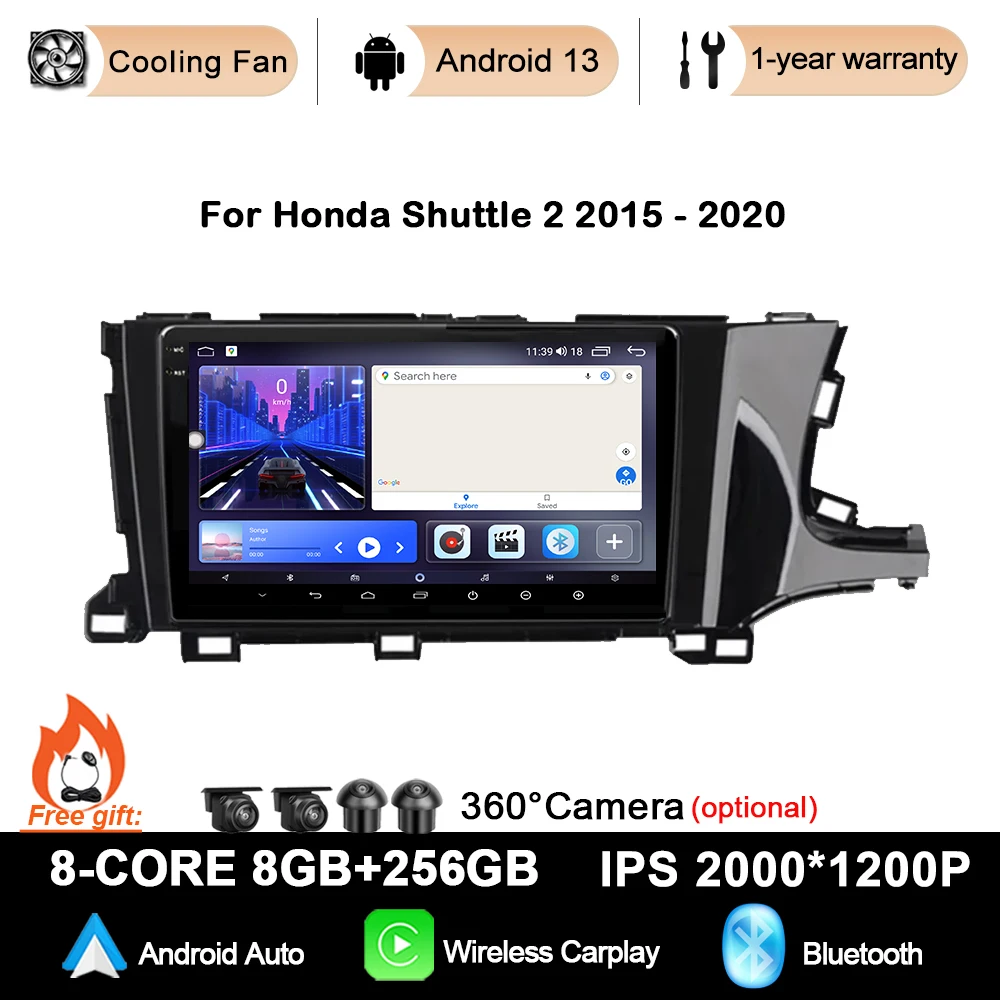 

Android 13 wireless Carplay Stereo Car Radio For Honda Shuttle 2 2015 - 2020 Navigation GPS DSP Head Unit 5G No 2din DVD 9inch