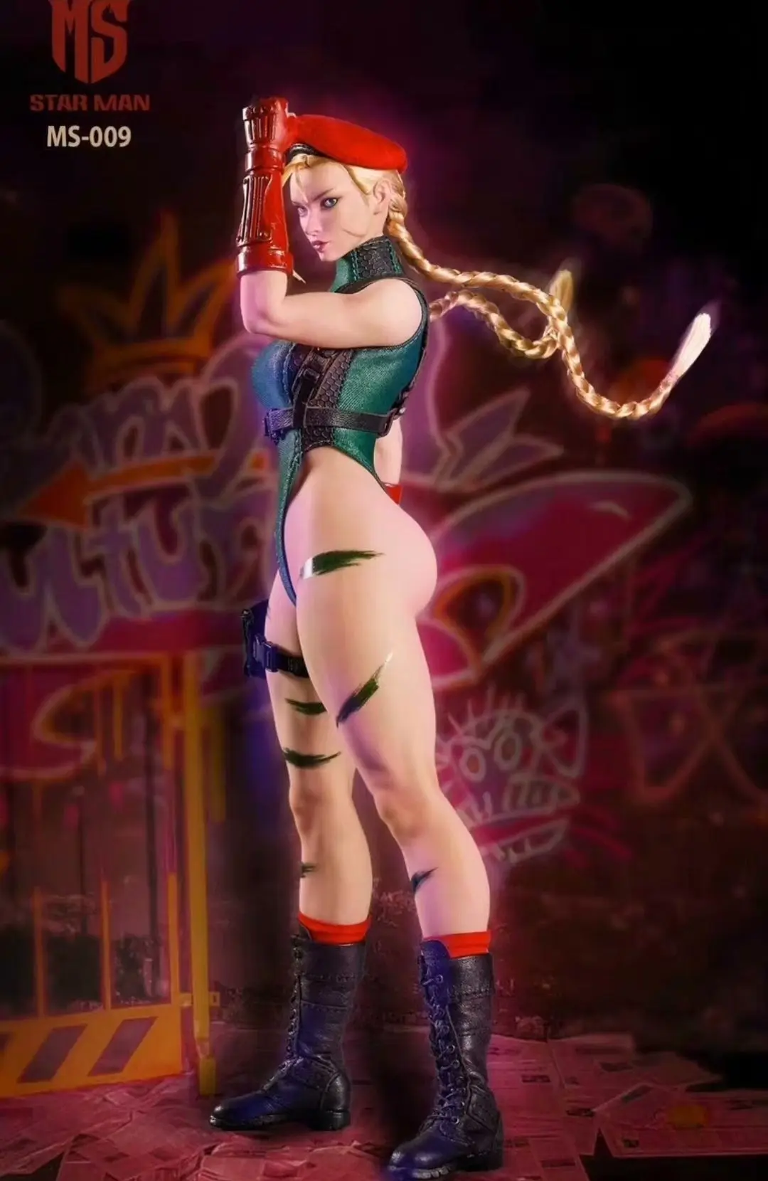 

STAR MAN MS-009 1/6 Collectible Muscle Girl Agent Cammy Soldier High Collar Bodysuit Design Movable 12" Action Figure Toys