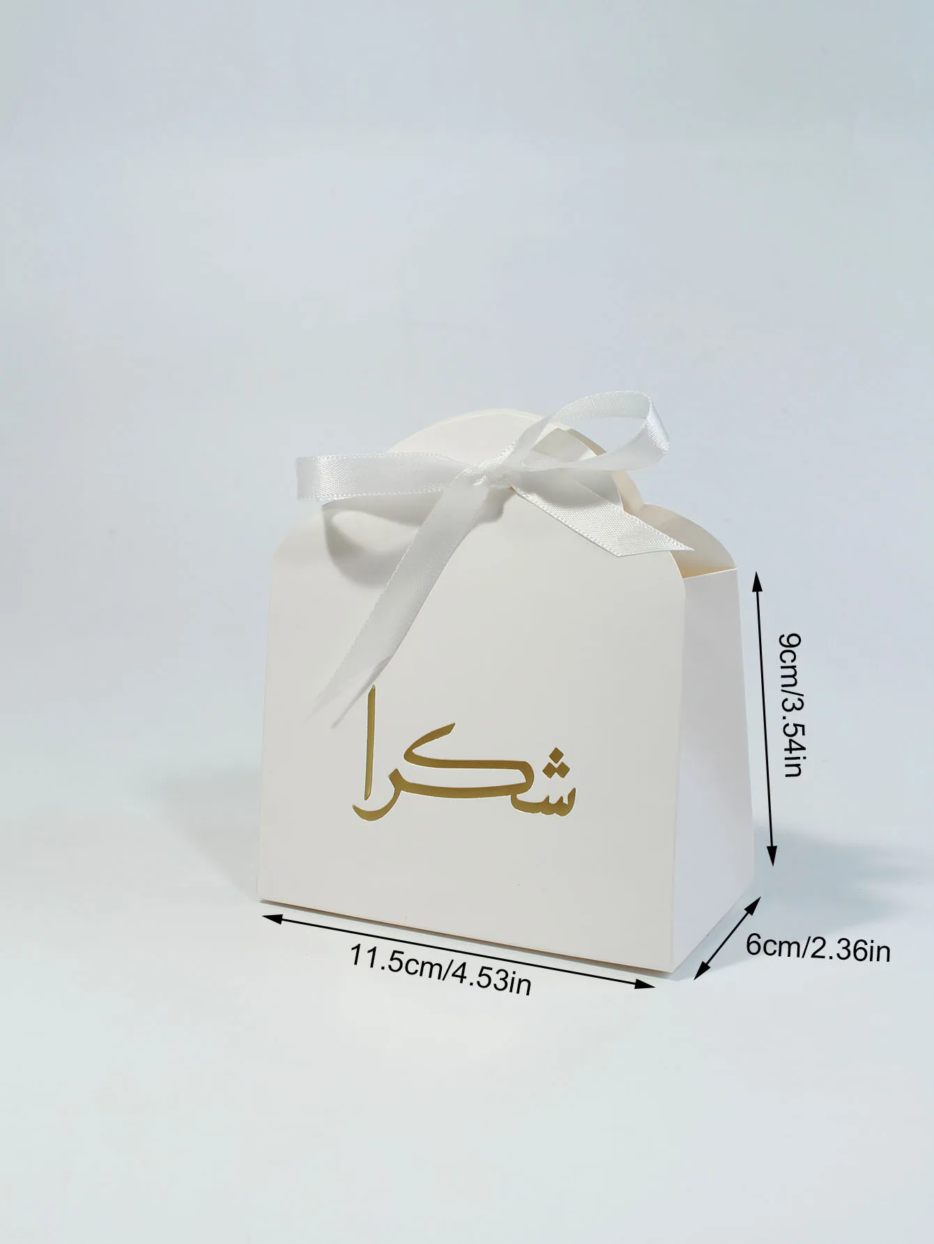 Thank you Arabic candy box, holiday decoration gift box, exquisite gold foil green black white paper box candy box