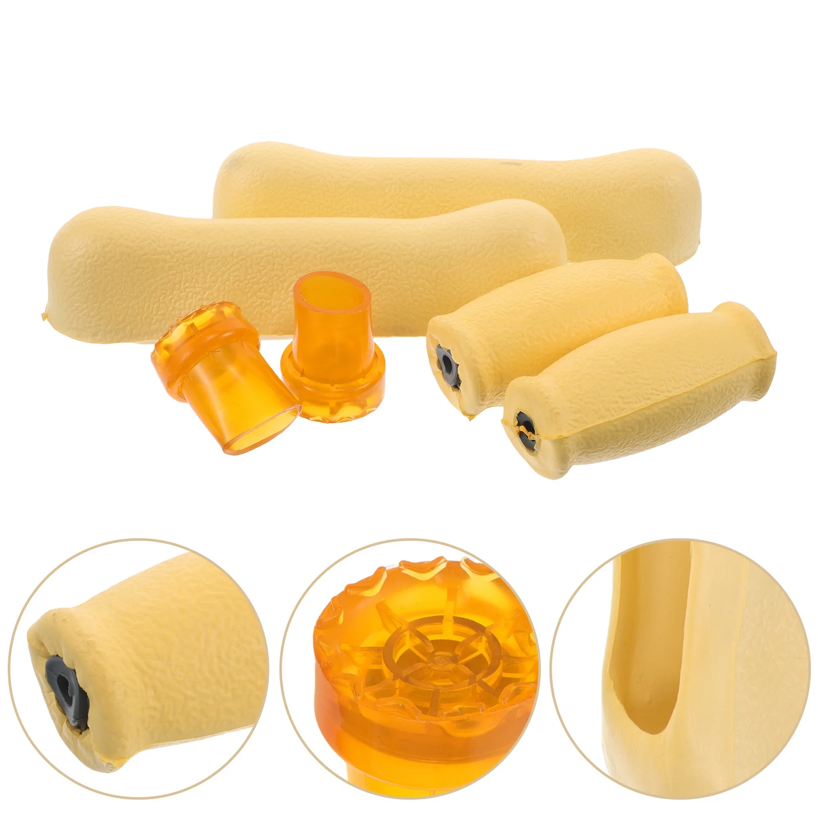 

Ergonomic Crutch Padding Set with Rubber Tips Comfortable Hand Grips and Armpit Cushions for Walking Stability