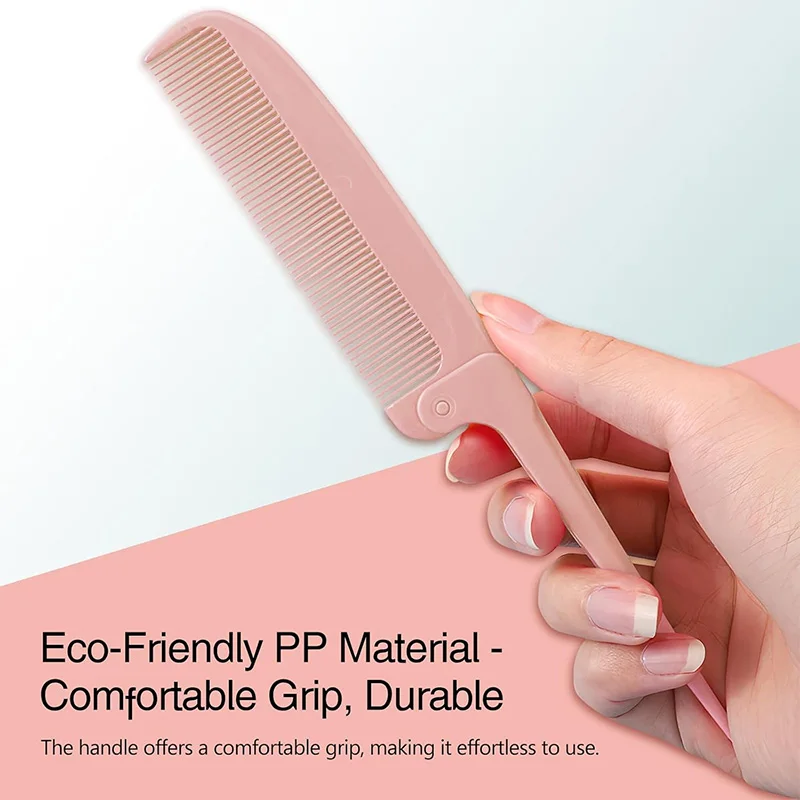 3Color Portable Minimalist Folding Tail Comb, Mini and Compact Portable Home Hair Styling Tool, Special for Real Hair Wigs image 3