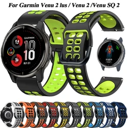 Pulseira de silicone Smartwatch, Pulseira de relógio para Garmin Vivoactive 4 3, Venu 2 Plus, SQ2, Forerunner 255, 645, 245, 55, 20mm, 22mm