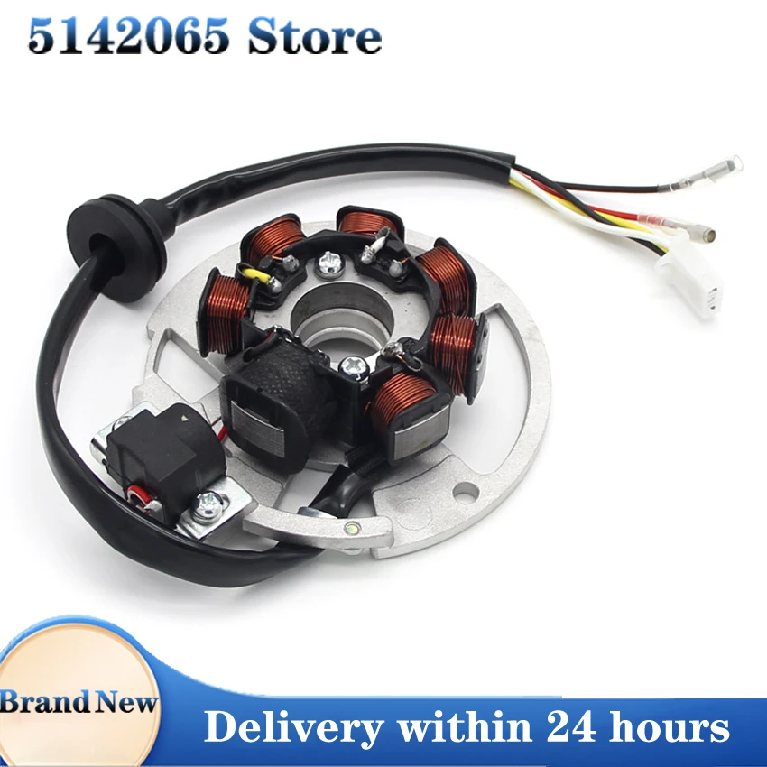 

Motorcycle Magneto Stator Generator Coil For Scarabeo 50 2T 1993-2011 AP821270101-ETON-50-70-90 For Can-Am DS50 A31100116000