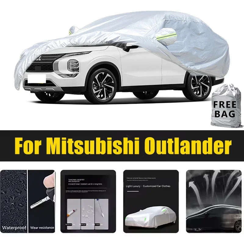 

For Mitsubishi Outlander Car Cover Outdoor Protection Covers Snow Sunshade Waterproof Dustproof Exterior UV Car Accessories
