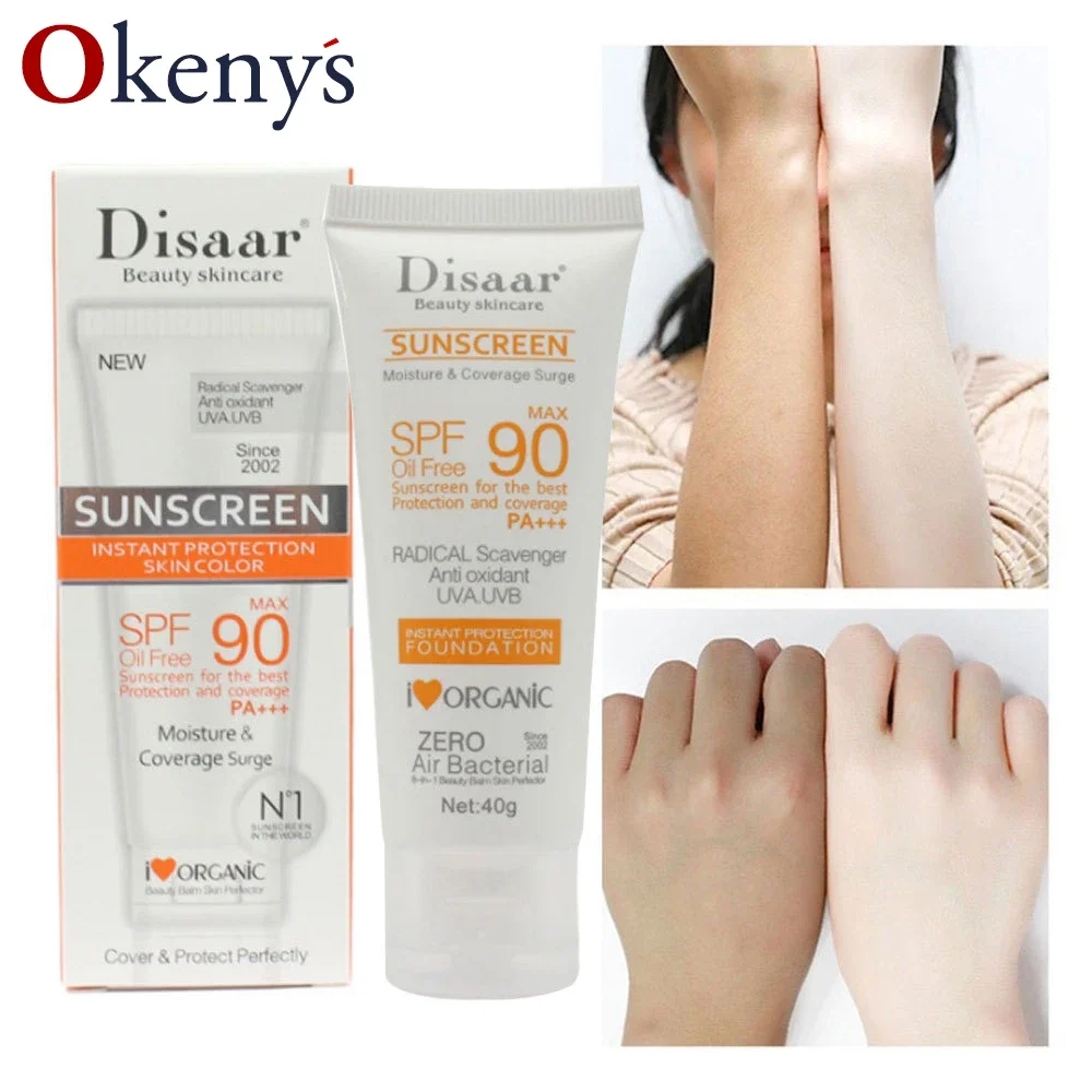 Disaar Sunscreen Cream Spf 90 ++ Moisturizing Skin Protect Sunblock 80g Face Care Prevents Skin Damage, Remove Pigmention Sp 40g