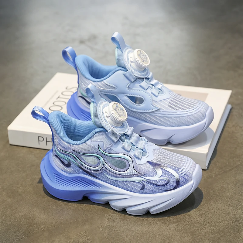 

Lightweight Kids Athletic Shoes Summer Full Net Breathable Design Bendable Sole Anti-slip Outdoor Sports Footwear