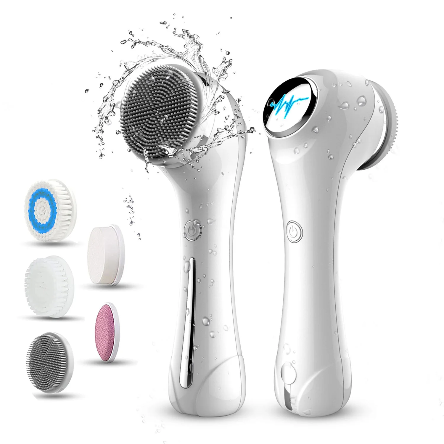 

5 in 1Waterproof Exfoliating Removing Blackhead Deep Cleansing Face Massager Facial Skin Scrubber Facial Cleanser