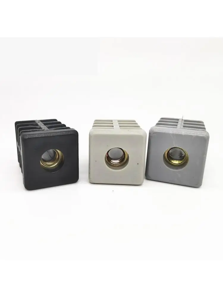 4 Pcs/Lot Straight Wheel Sleeve 25*25 With Nut M8 Plug Inner Tooth Square Nylon Lengthened Furniture Plastic