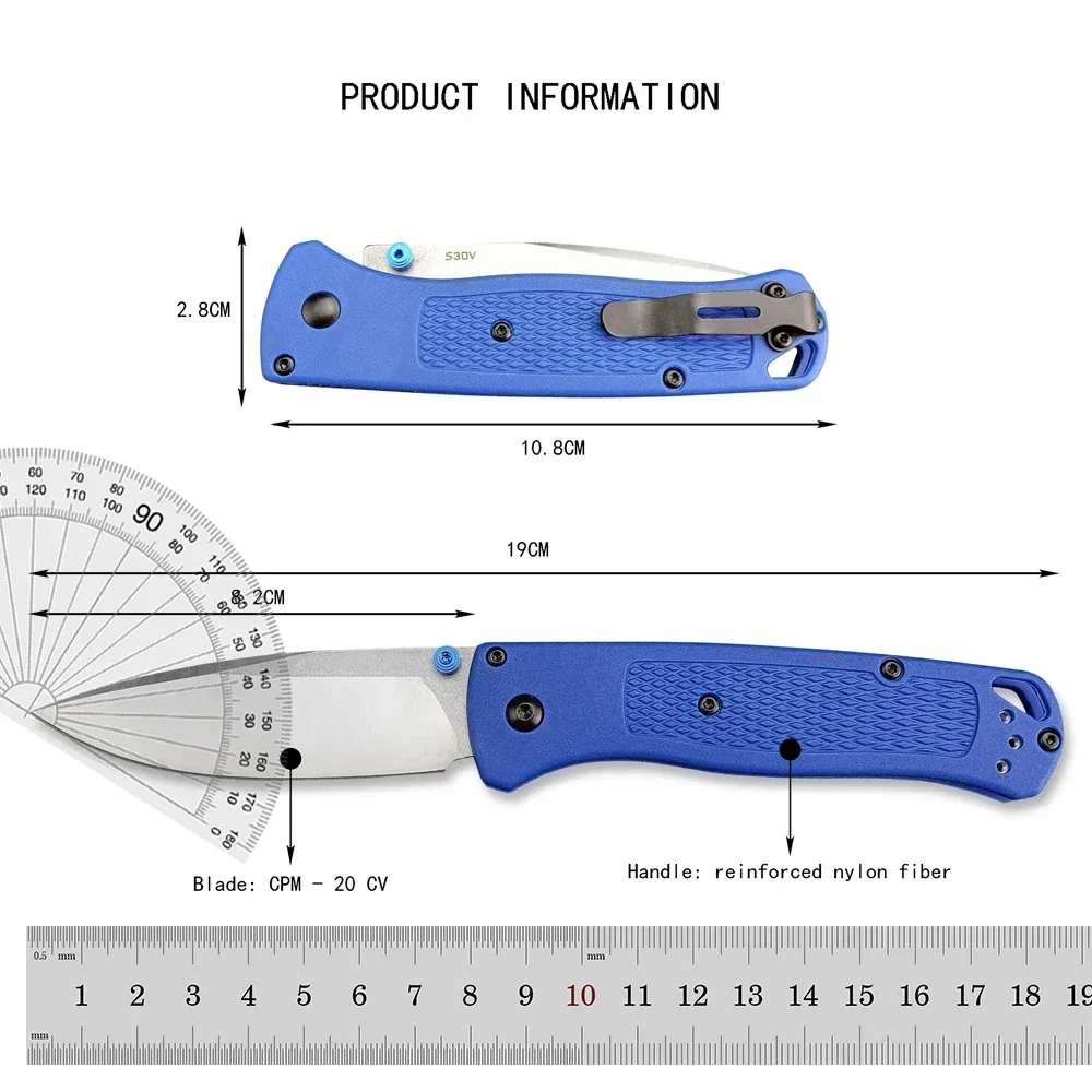 BM 535 Outdoor Pocket Knife Stainless Steel 440C Blade Nylon Fiberglass Handle Folding Knife Tactical Military Knife