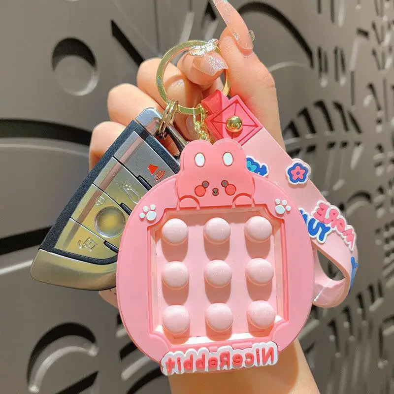Niedliche Tier-Fidget-Spielzeuge, Knet-Schlüsselanhänger, Dinosaurier, Bär, Hase, Ente, Schlüsselanhänger-Anhänger, Stressabbau-Spielzeug für Erwachsene – Detail 2