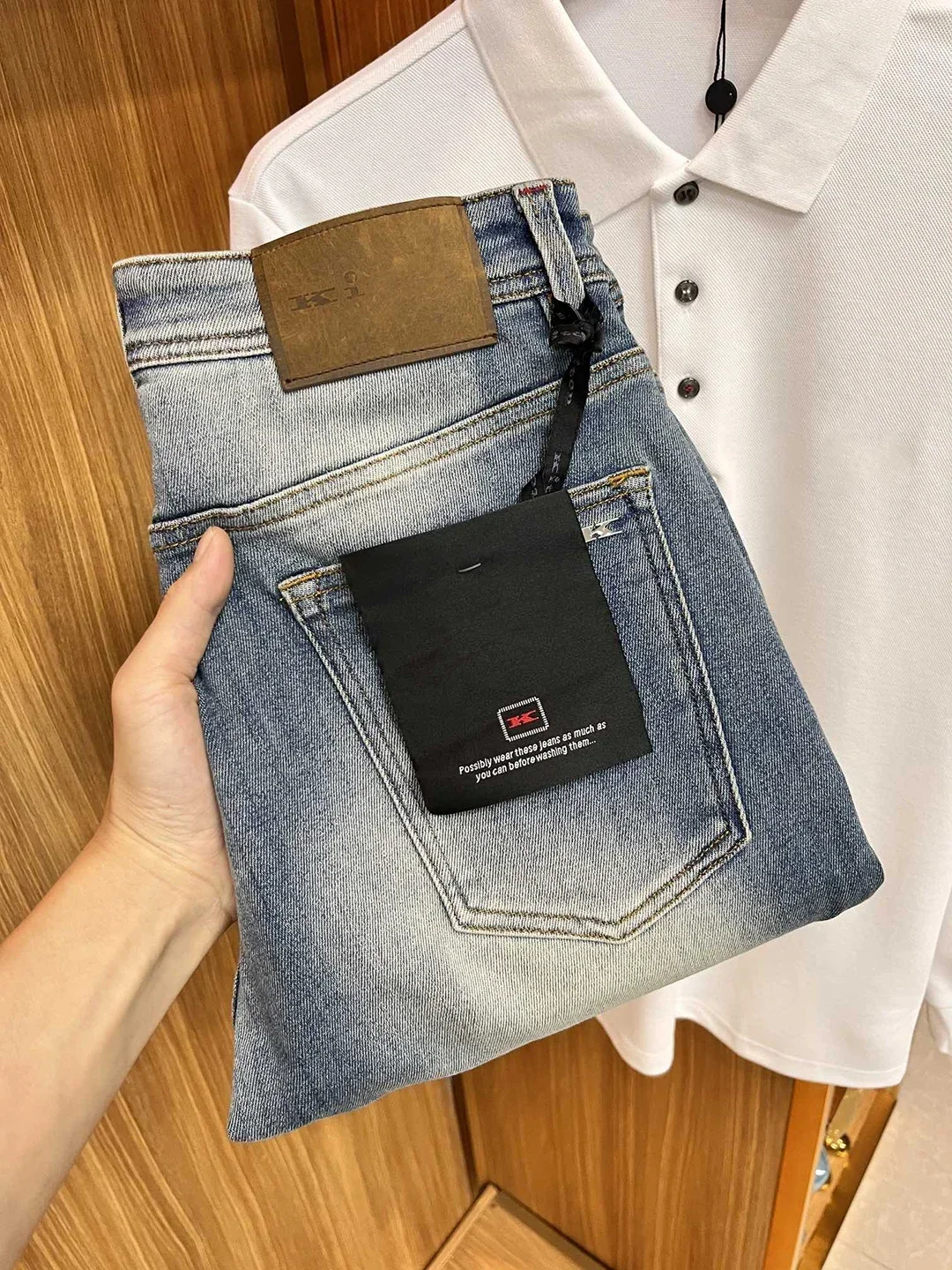 

BLLIYOSS Light luxury Classic Casual Pants Jeans Men 2024 FW NEW Fashion Straight Leg pants Old Money Embroidery Smooth Elastic