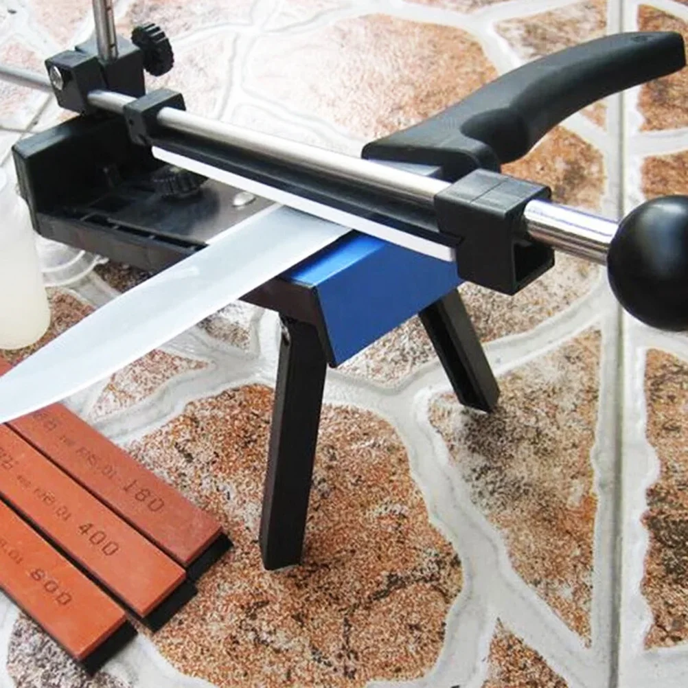 

Sharpener Kitchen Fix-Angle Sharpening Kit 4 Grits 180 400 800 1500 ABS Stainless Steel Sharpener