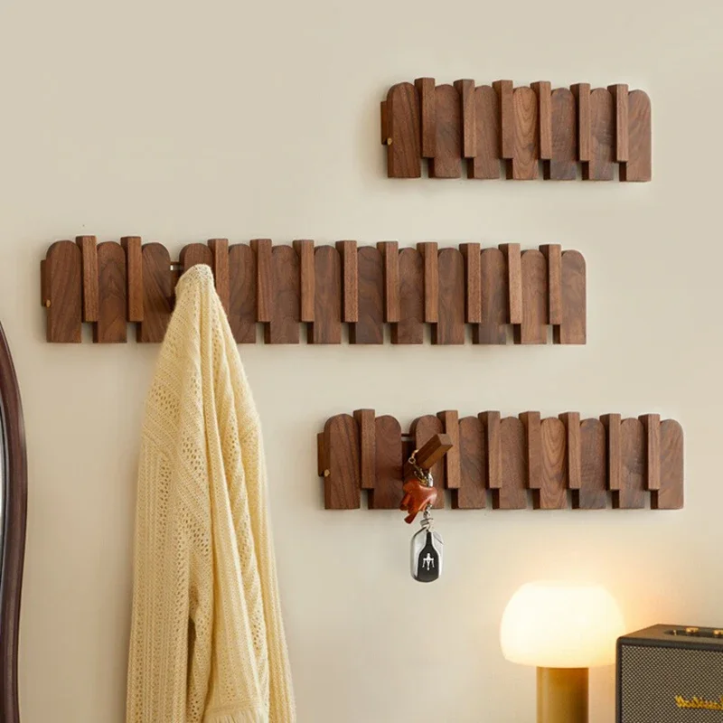 

Wooden Wall Coat Racks Multifunctional Clothes Hanger Organizer Dressing Rooms Shelf Entrance Hall Hat Hook Storage Furniture