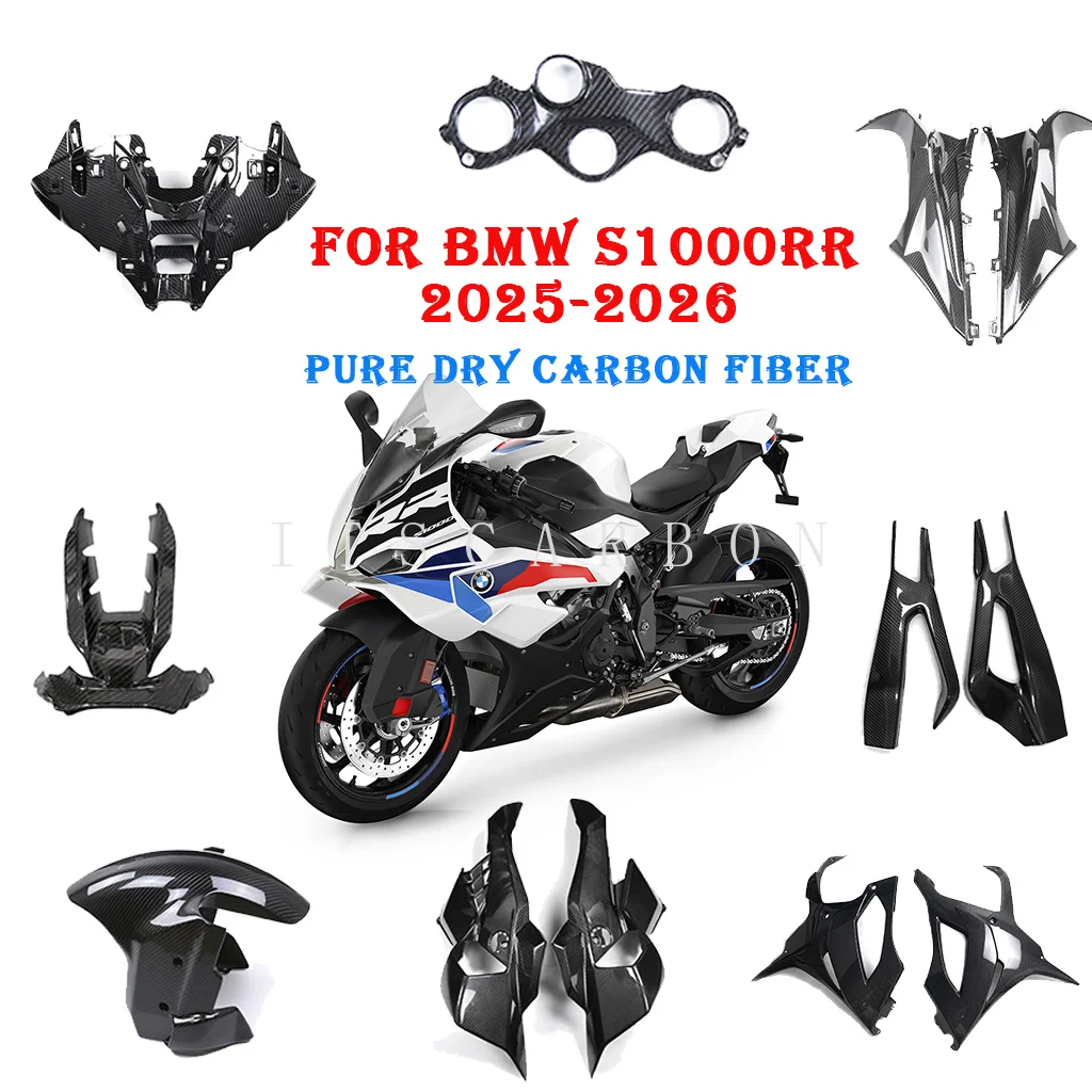 Für BMW S1000RR M1000RR 2025 2026 Verkleidungskit aus reinem Trockenkohlefaser Motorrad-Karosserieteile Aero-Teile