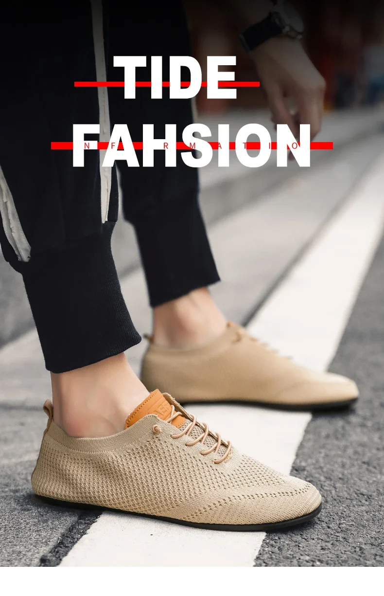 YRZL Herren-Sommer-Mesh-Slipper mit dünnem Boden, neuer Stil, atmungsaktiv, rutschfest, lässig, Wanderschuhe, leichte Fahrschuhe für Herren – Detail 1