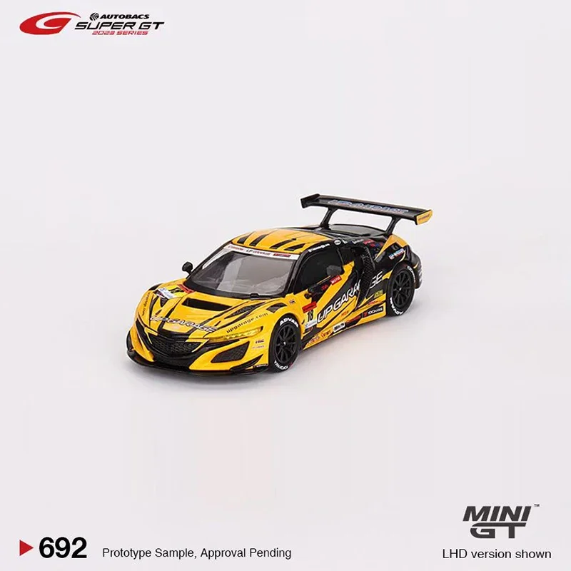 MINIGT 1:64 Alloy Model Car NSX GT3 EVO22 #18 Die-Cast Sport Vehicle #692 Drip Bag Packing