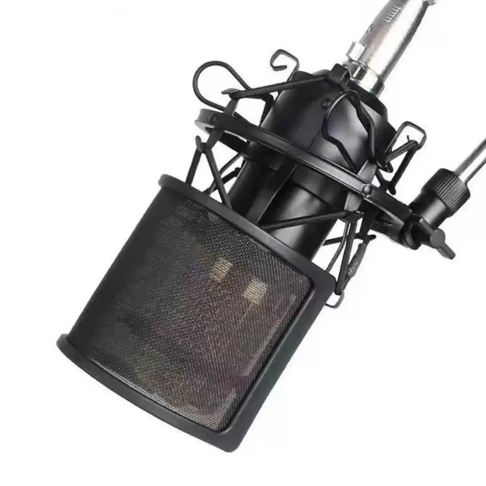 

U Shape Microphone Windscreen Mask Universal Shockproof Microphone Pop Filter Metal Dedicated Wind Noise Pop Net Shield Cover