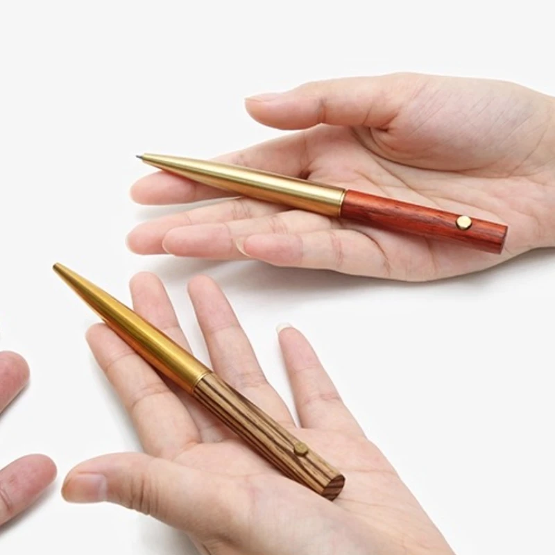 

Unexpected Design Time Series Red Rosewood + Brass Rollerball Pen High-end Business Office High-end Pearl Pen Graduation Gift