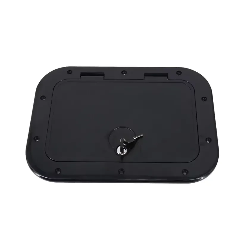 Marine Boat Access Hatch Cover Round Screw Out Deck Inspection Plate 248x378mm Anti-aging Yacht Ship Maintenance Part