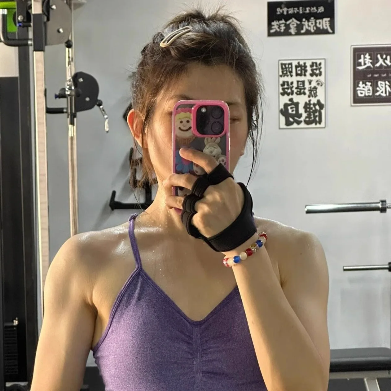 قفازات للتمرين غير قابلة للانزلاق نصف إصبع مع راحة اليد المقواة، قابلة للتنفس للجنسين لصالة الألعاب الرياضية وركوب الدراجات، تدريب لجميع الأغراض #3