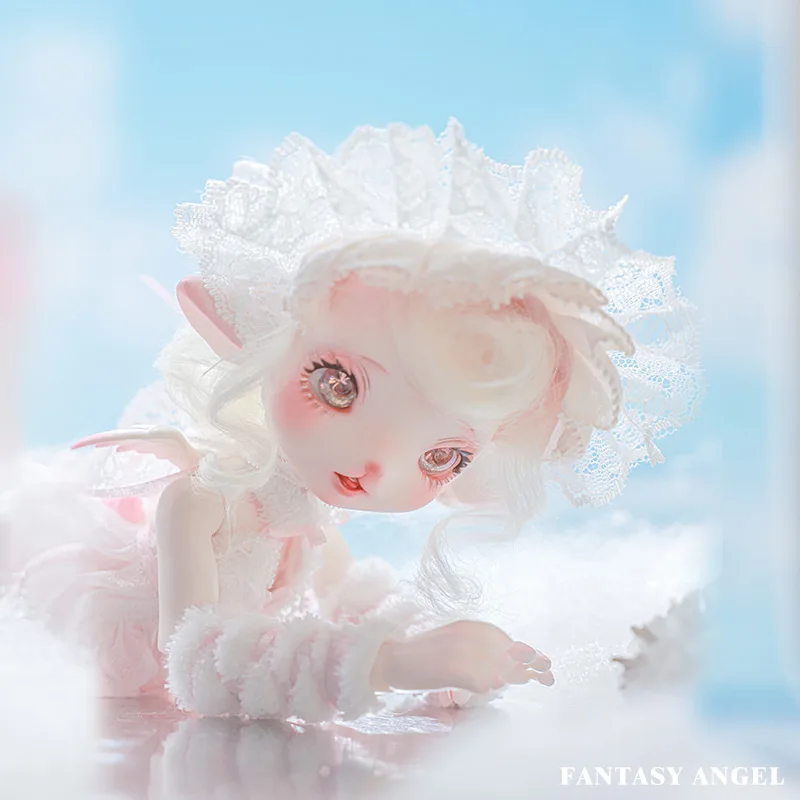 JOYBJD 1/6 Faun Fantasy Small Cute 25cm Sheep BJD with Magnet Wing and Tail Resin Ball Jointed Dolls