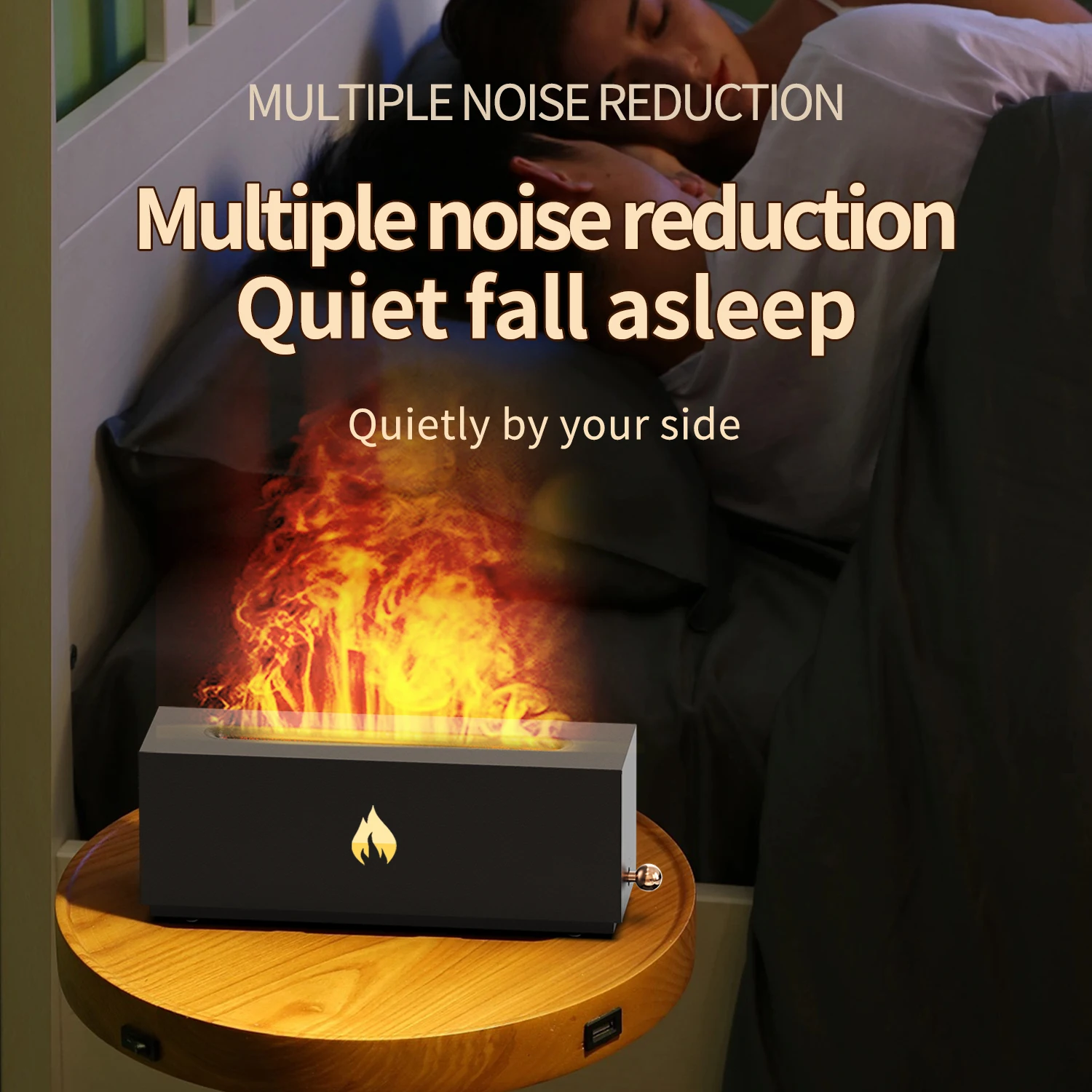 Аромадиффузор с эффектом пламени, 320 мл, ультразвуковой распылитель тумана, распылитель цветных вулканических эфирных масел, увлажнитель воздуха в спальне