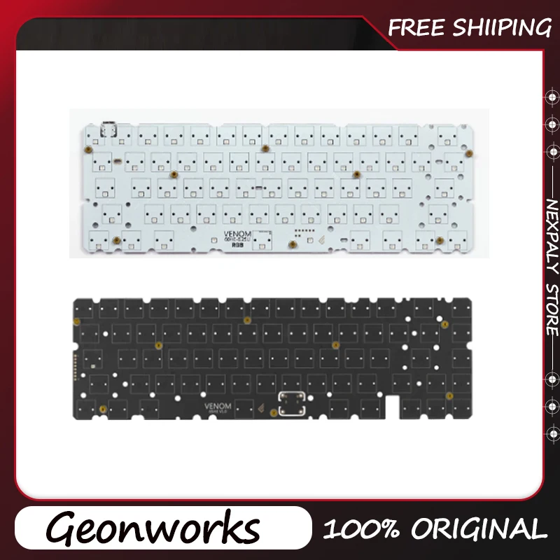 Geonworks Venom65 HE PCB 6.25U 7U Venom60 HE RGB Gaming Magnetic Keyboard 14kHz Scanning Rate PCB Board Keyboard Accessory Gift