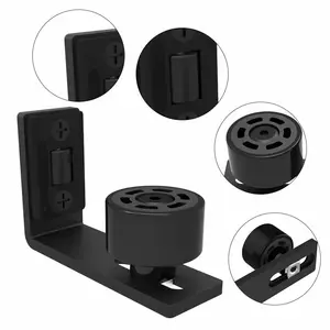 CCJH Verstellbarer Bodenführer zum Schleifen der Schwarzen Wandführung der Scheunentür mit Schrauben 11 Hauptverkaufsanleitung - №1