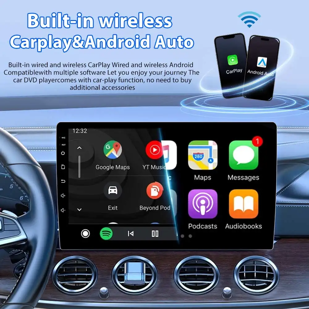 راديو السيارة أندرويد Carplay لتويوتا فيوس يارس 2018 2019 2020 السيارات مشغل وسائط متعددة ستيريو الملاحة GPS رئيس وحدة 4G + واي فاي BT #3