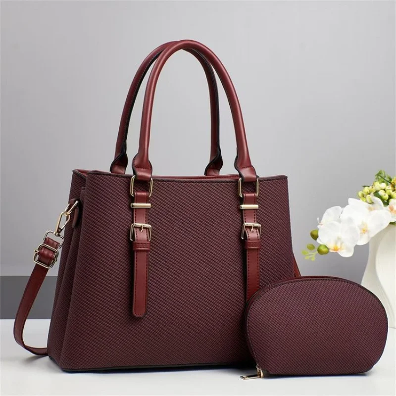 

Classic Women's Leather Handbag Shoulder Bag Crossbody Purse Ladies Tote Satchel Bag With Top Handle & Magnetic Closure