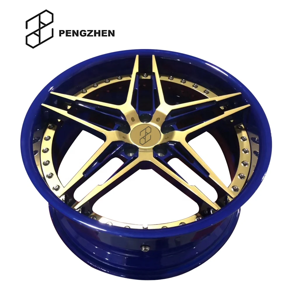 Pengzhen Hardware Connection New Design Concave Rims 18 19 20 Inch 5x120 Forged 5 Hole Aluminum Alloy Cast Car Wheel For Bmw