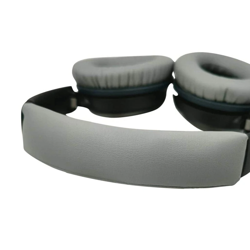 1 Pair Ear Pads Grey Headband Cushion For Quiet Comfort 25 35 (QC25 QC35) And Quietcomfort 35 II (Qc35ii)