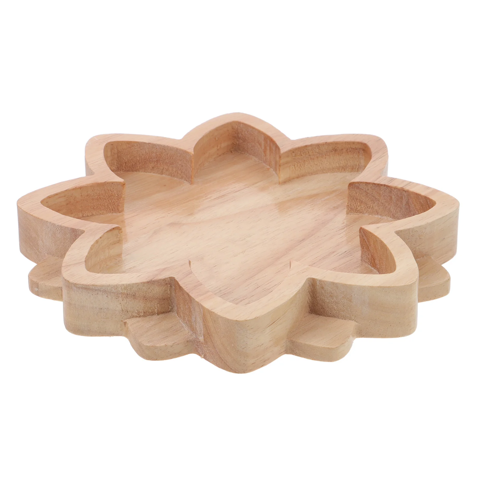 

Wooden Lotus Tray Shaped Home Decor Jewelry Display Stone Storage Base Ornaments Crystal Holder Wooden Display Plate Trinket
