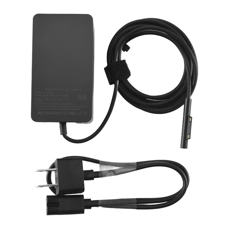 

T64C! 65W 15V/4a Power Adapter Magnetic 2.3M Laptop Charger for Surface BOOK 2/3,Surface Laptop 3,Surface PRo X/7/6(US Plug)