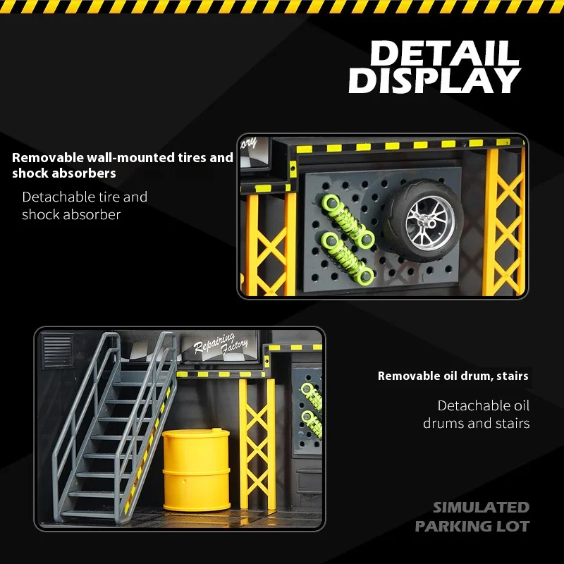 ألعاب موديل للدراجات النارية للأطفال والكبار ، ديكورات منزلية ، مشهد ذاتي الصنع من سبيكة ، ساحة تصليح لتصليح السيارات ، هدية لمحبي الدراجات النارية ،